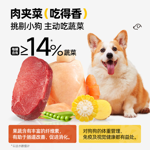 好适嘉全价狗主食罐头幼犬成犬鸡肉牛肉补充营养拌饭湿粮补水170g - 图2