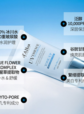 【双11抢先加购】dalba黛尔珀韩国水润提亮蓝色清透隔离霜50ml