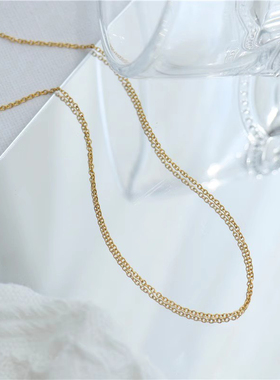 钛钢素链项链锁骨链蛇骨链