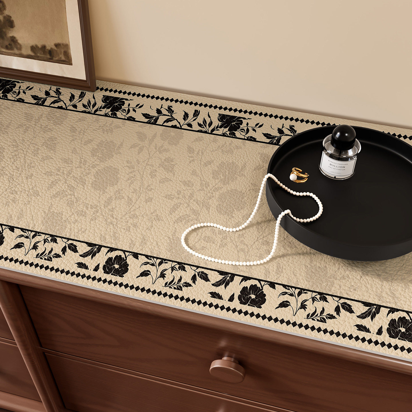 中古风桌垫电视柜台面保护垫防水防油免洗餐边柜玄关鞋柜酒柜垫子,淘宝优惠券,粉丝福利购,淘宝优惠卷