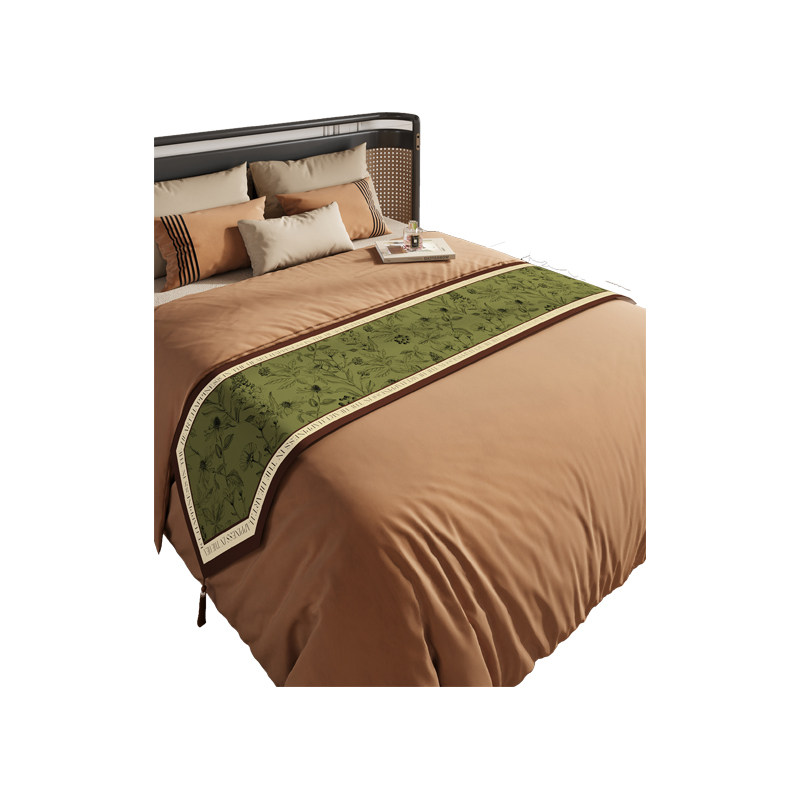 中古风床旗美容院轻奢高端民宿床尾巾2025新款床上装饰房间布置,淘宝优惠券,粉丝福利购,淘宝优惠卷