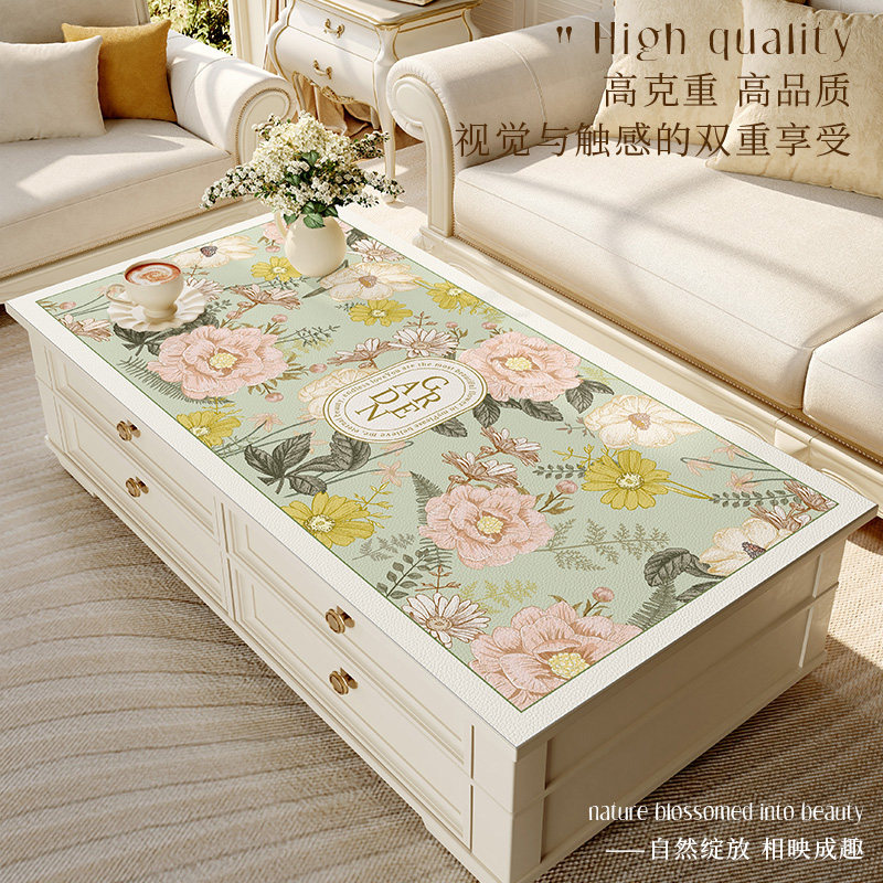 美式茶几桌垫氛围感桌布防油防水防烫免洗轻奢高级感台面保护垫子,淘宝优惠券,粉丝福利购,淘宝优惠卷