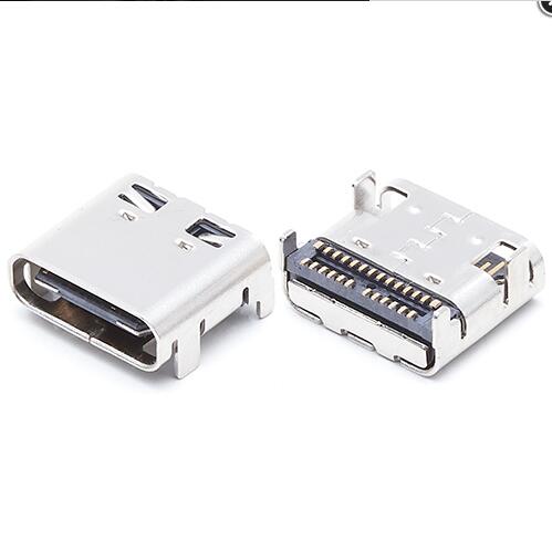 USB3.1typec母座24PIN连接器接口板上c口24P前插后贴母头连接器 - 图1