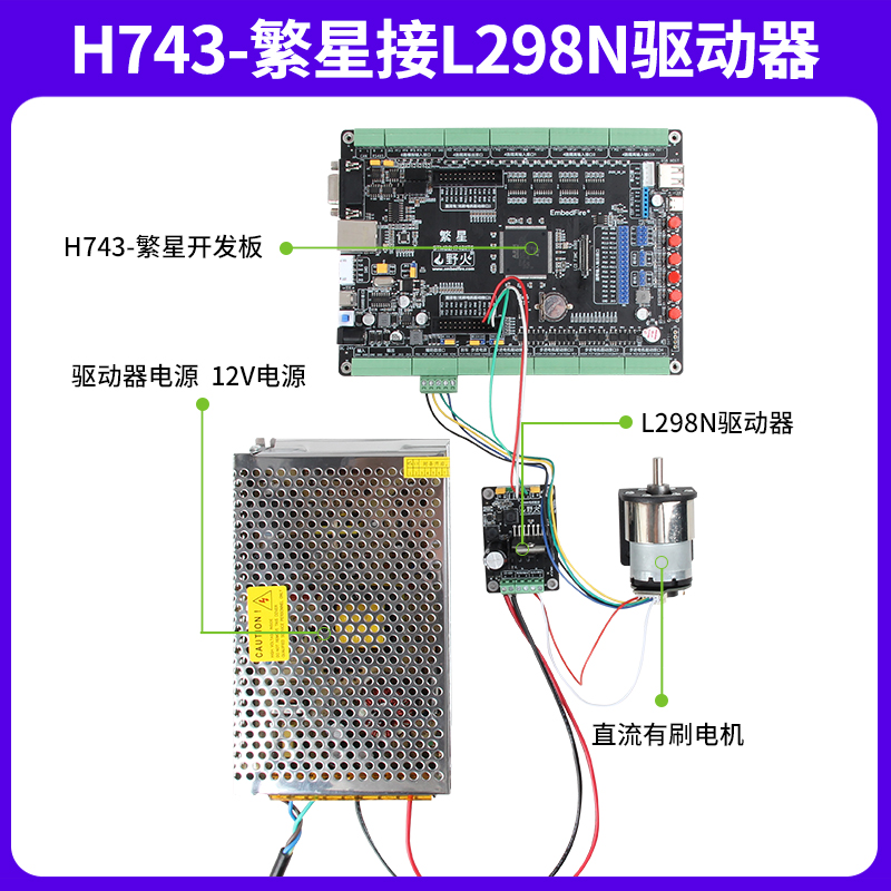 野火L298N电机驱动器 直流有刷/步进电机驱动器2路H桥 机器人配件 - 图3