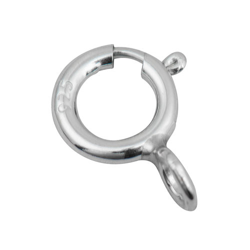 s925纯银项链扣弹簧扣diy珍珠手链配件接头黄金项链扣连接扣搭扣 - 图3