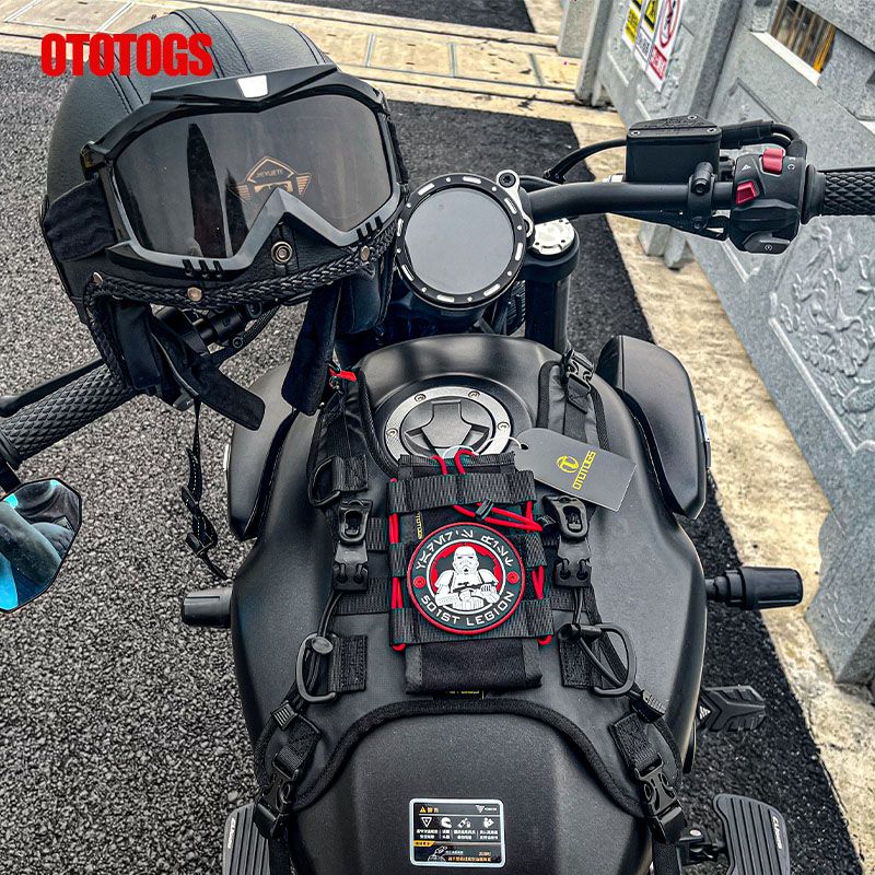 适用摩托车油箱包储物防水耐磨 通用油箱马甲无极CU525铃木TR300. - 图2