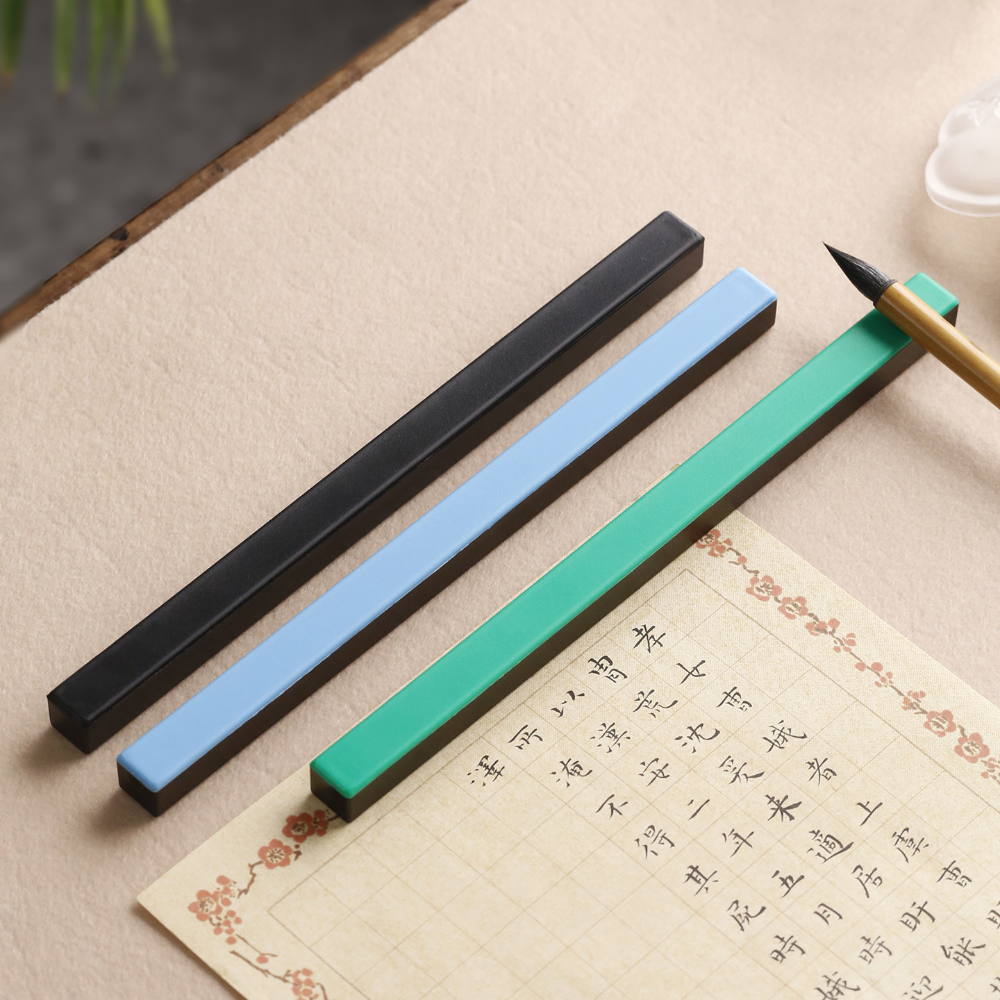 abs彩色镇尺书法毛笔压纸文房镇尺镇纸 文房四宝压纸 学生初学者 纸镇多色可选,淘宝优惠券,粉丝福利购,淘宝优惠卷