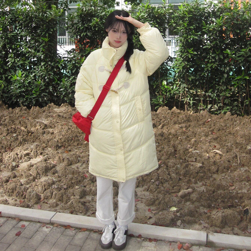 女神保命穿搭长款立领羽绒棉服女冬2025年新款牛角扣奶呼呼面包服,淘宝优惠券,粉丝福利购,淘宝优惠卷