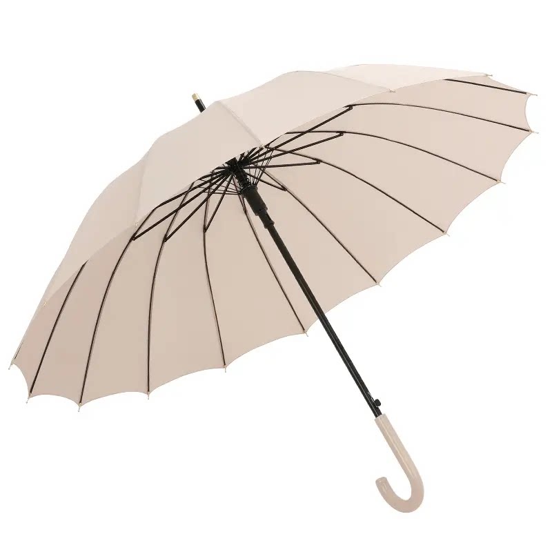 结婚用红伞一对16骨自动雨伞长杆大号直杆双人伞长柄伞定制logo