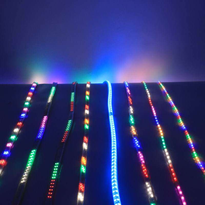 防水led灯带跑马流水七彩整条变色霓虹软灯条广告牌招牌彩色灯线_虎窝淘