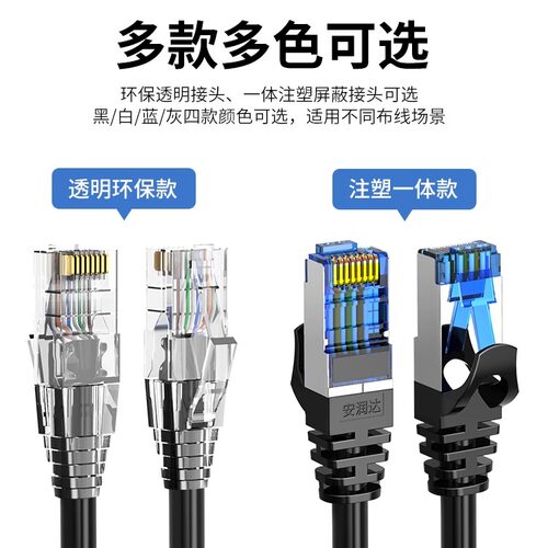 网线千兆超6六类家用电脑路由器连接线8芯室内外宽带网络跳线成品 - 图1
