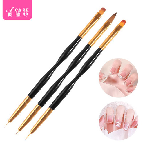 美甲笔刷/渐变A1pq801-易上手拉线笔双头两用手绘拉花甲面造型 - 图2