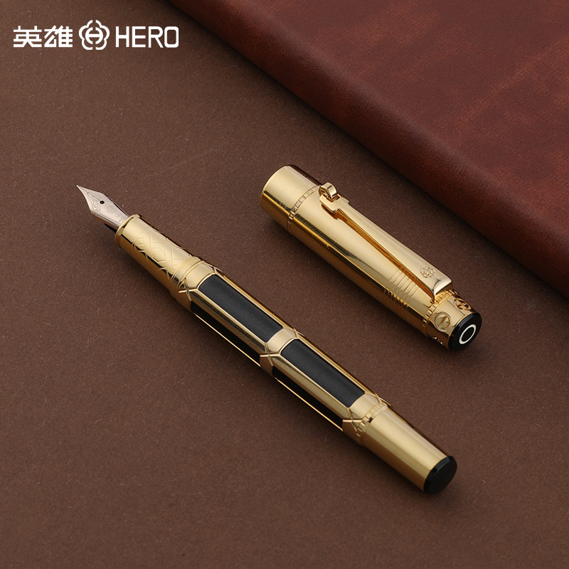 HERO/英雄金笔钢笔10K金笔官方正品2065成人商务高档礼品笔办公书写练字用送礼礼盒装书法钢笔定制刻字专卖店-图2