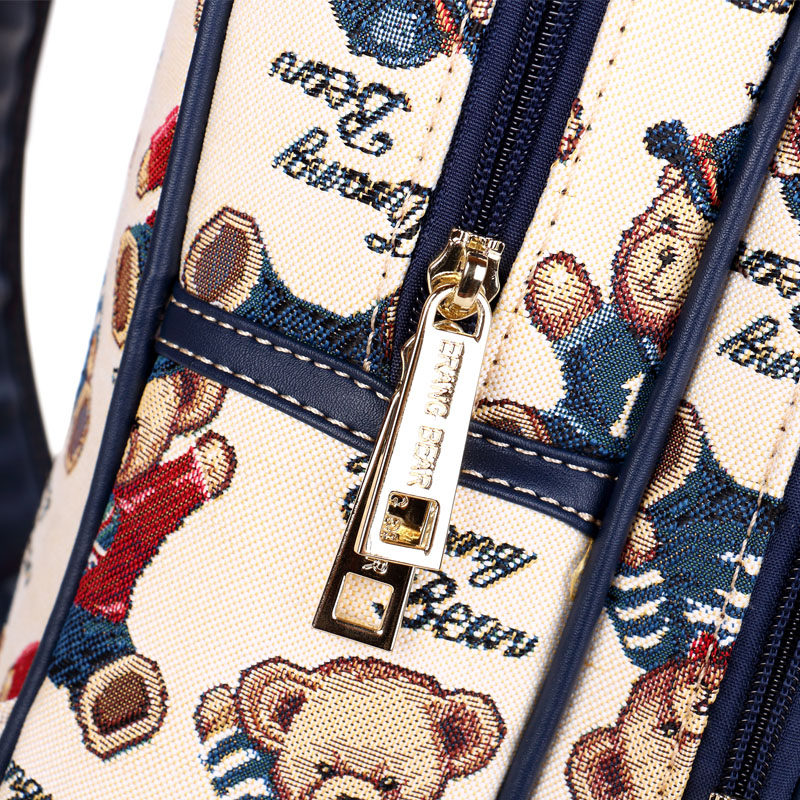 小熊依恋女14寸电脑大容量双肩包 pjev双肩背包