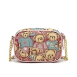 Сумка для телефона, сумка через плечо, сумка на одно плечо, небольшая сумка, с медвежатами, 2020