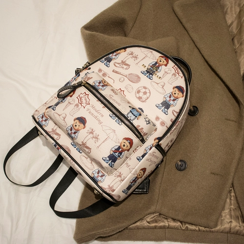 Рюкзак, модная трендовая универсальная сумка через плечо для отдыха, с медвежатами, коллекция 2021