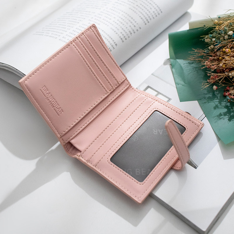 小熊依恋新款小众设计女士零钱包 pjev钱包