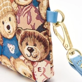 Маленькая сумка клатч, модный кошелек, цепочка с молнией, с медвежатами, коллекция 2023
