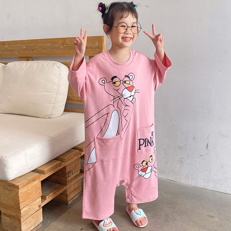 皮卡丘儿童超萌连体女孩纯棉睡衣 冉影睡衣/家居服套装