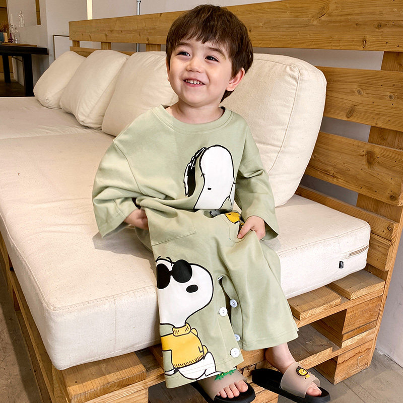 宝宝衣服男孩连体衣长袖中大童睡衣 冉影睡衣/家居服套装
