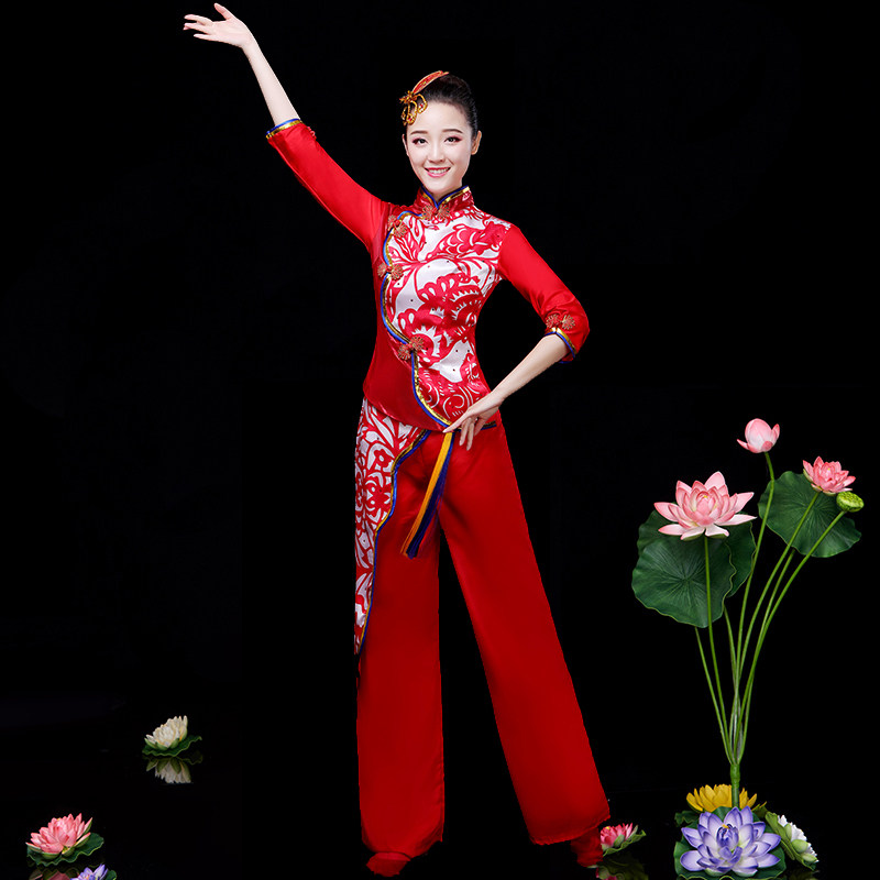 2020年新款女套装扇子舞灯笼秧歌服 风淑缦民族服装/舞台装