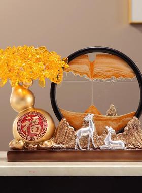 蒂丝尼五福临门葫芦流沙画摆件