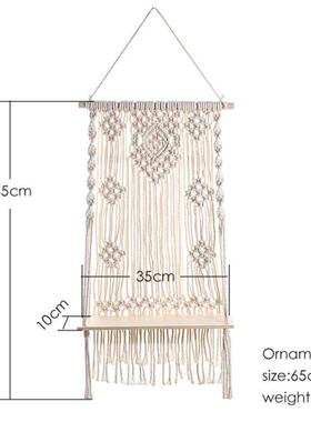 北欧风ins民宿两层木板置物架墙面装饰客栈宿舍背景墙幼儿园壁挂