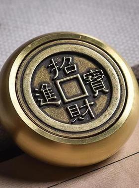 纯黄铜手把件摆件旋转麻将指尖陀螺胡赢钱减压神器打牌桌面吉祥