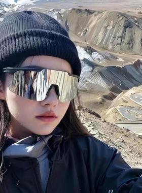 徒步骑行公路专业自行车装备防风沙防飞虫太阳墨镜男款雪山登山镜
