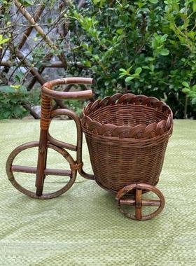 火锅店菜篮酒店油炸物手工竹编篮子凉菜盘子三轮推车蔬菜果盘餐具