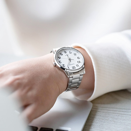 正品卡西欧手表男士大表盘简约指针钢带防水男表MTP-1303海外直邮 - 图2