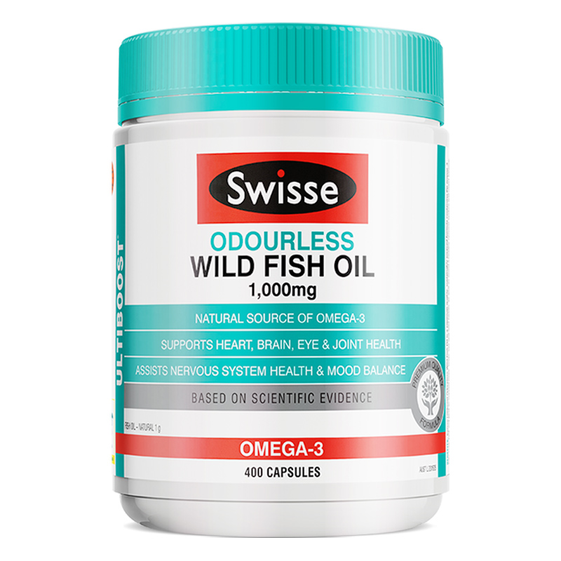 博杰保健食品海外专营店澳洲swisse斯维诗深海鱼油胶囊1000mg400粒omega3中老年DHA鱼油2