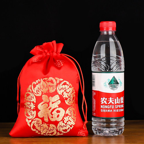 红色结婚抓福袋喜袋空袋抽绳束口袋锦囊袋子小布袋礼品袋钱袋批发 - 图1