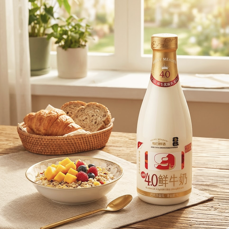 【肖战推荐】每日鲜语高端4.0鲜牛奶1L*4瓶装牛奶早餐 高钙鲜奶
