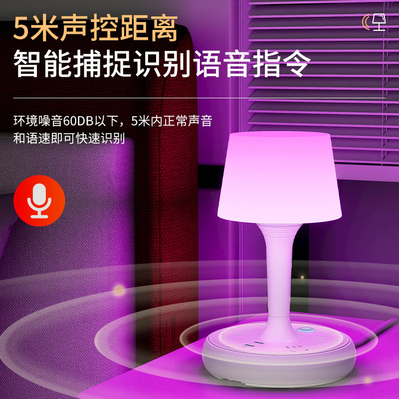 智能语音七彩卧室led睡眠感小夜灯 宸瑶小夜灯