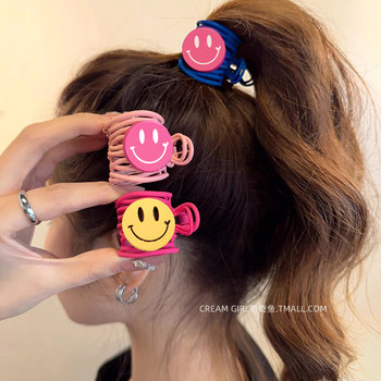 ເດັກນ້ອຍທີ່ຫນ້າຮັກຍິ້ມສູງ Ponytail Clip Headwear Girls Hair Clip 2024 New Girls Dopamine Hair Clip
