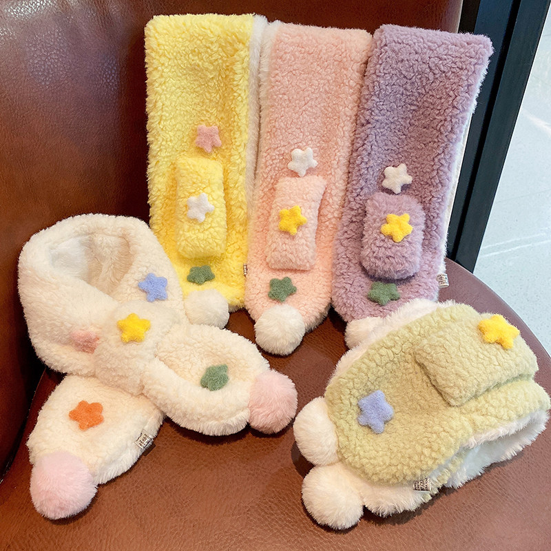 宝宝围脖秋冬季保暖女童毛绒脖套男孩加绒加厚2025新款儿童围巾冬,淘宝优惠券,粉丝福利购,淘宝优惠卷