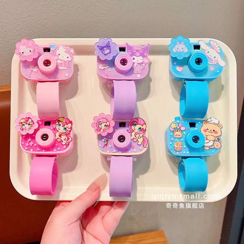 儿童啪啪圈手表投影仿真相机卡通小女孩玩具创意女童童趣发光手环,淘宝优惠券,粉丝福利购,淘宝优惠卷