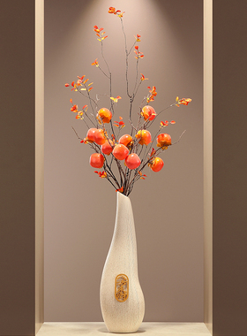 石来运转陶瓷招财猫花瓶摆件