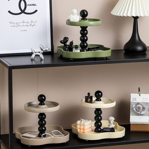 云朵入户玄关钥匙收纳摆件奶油风香水香薰蜡烛托盘卧室轻奢置物架 - 图1