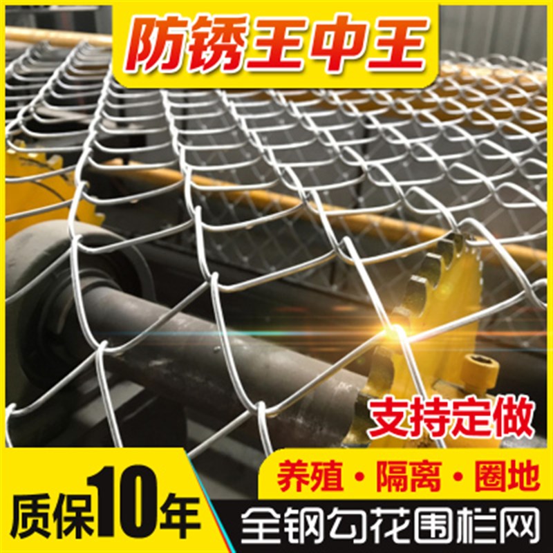 镀锌铁丝网围栏护栏网养鸡养狗勾花网养殖牛羊钢丝网果园防护网 - 图0