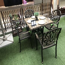 Fengsheng Outdoor Cast Aluminum Table & Chairs Combined Villa Garden Furniture Leisure Open-air Balcony Outdoor Iron Art Courtyard Table And Chairs