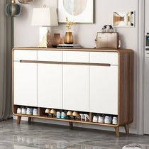 Exhibition Van Nordic entrance shoe cabinet doorway minimalist modern large-capacity solid wood legs into the door of the door Xuan guan