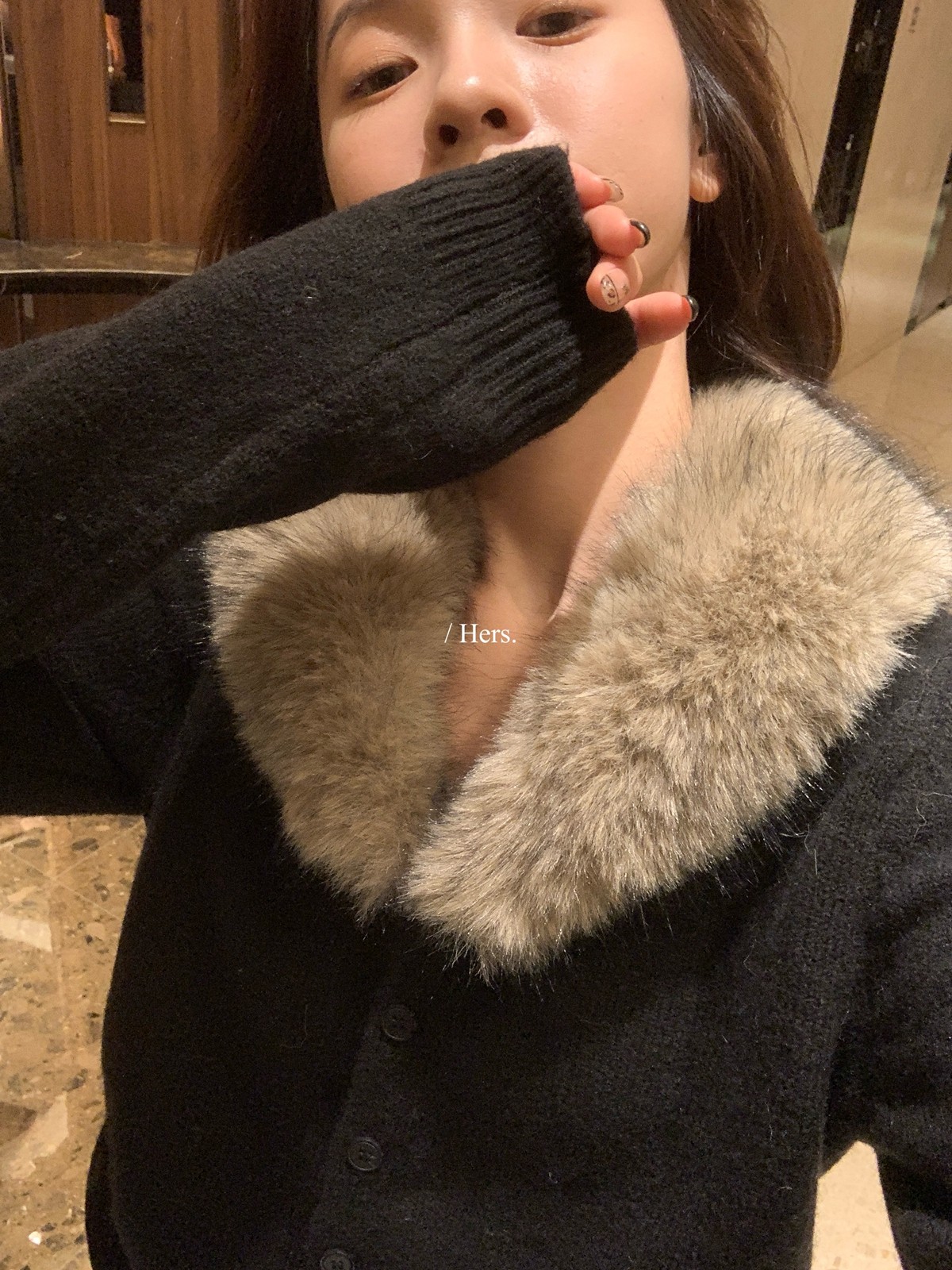 一勺甜 hers冬上新！复古保暖毛衣女 冬季百搭针织开衫外套92813,淘宝优惠券,粉丝福利购,淘宝优惠卷