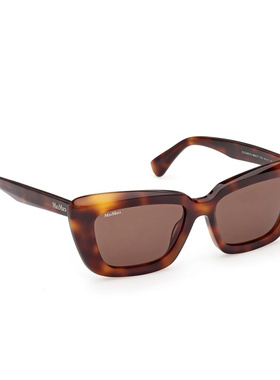 1h可退 MAX MARA 女士眼镜 MM017152E AW2025 棕色 全框太阳镜