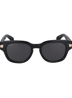 GUCCI 男士太阳镜 GG1518S001 AW2024 黑色 logo标识太阳镜古驰