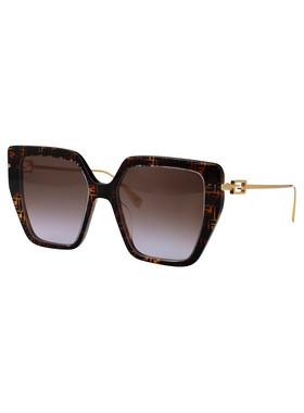 FENDI 女士眼镜 FE40012U55F AW2025 棕色