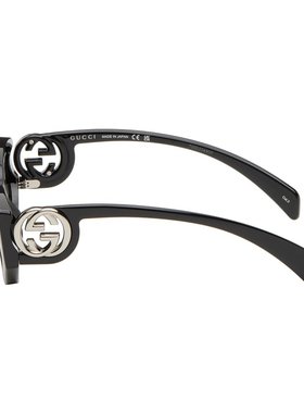 1h可退 潮奢 Gucci 古驰 女士 黑色 Cat-Eye Frame 太阳镜 GG1691