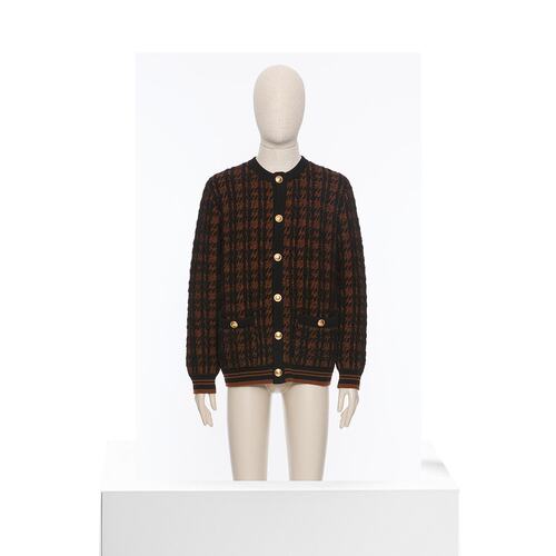 香港直邮VALENTINO 男士外套 VKA05YBB0Q10 SS2025 花色 长袖针织 - 图3