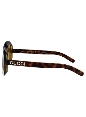 GUCCI 女士眼镜 GG1718S002 CO 绿色 几何太阳镜古驰